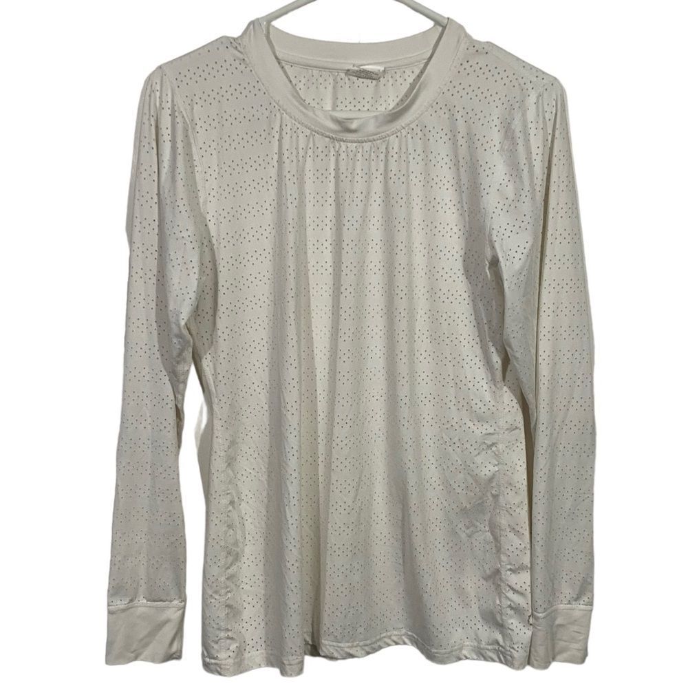 ZYIA Active White Vented Long Sleeve T-Shirt